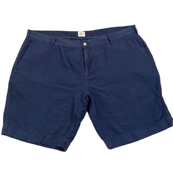 Faherty Other - FAHERTY brand linen cotton blend short size 40 navy blue summer vacation